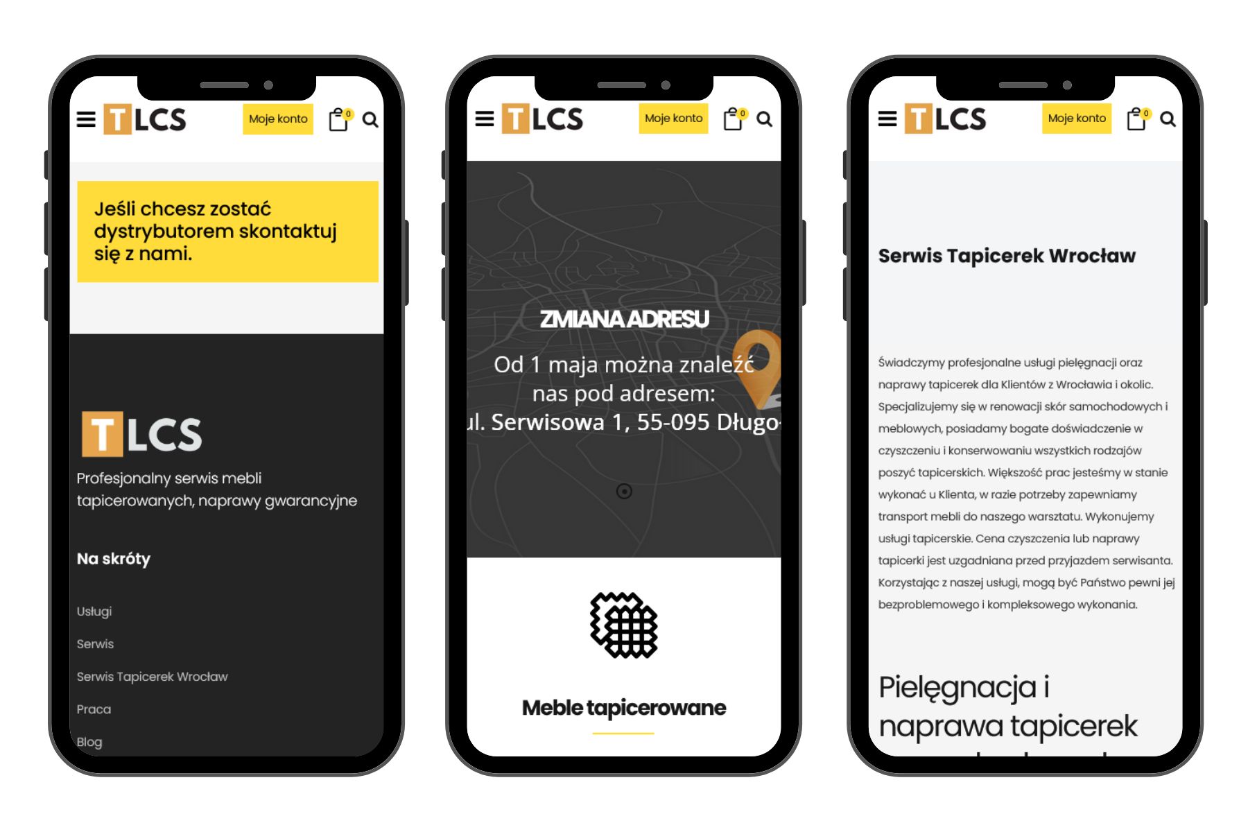 tlcs.pl - widoki mobilne podstron